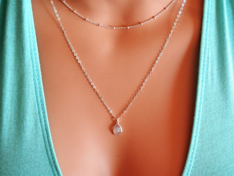 genuine moonstone necklace image 2