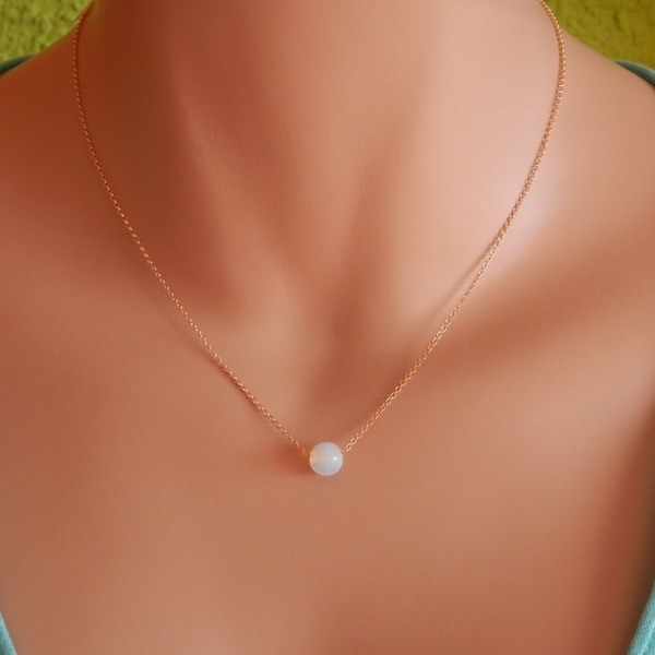 Bridesmaid gift Dainty gold necklace Dainty opalite Necklace  moonstone necklace gold dainty opalite choker moonstone choker opalite jewelry