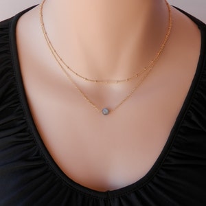 dainty labradorite necklace image 5