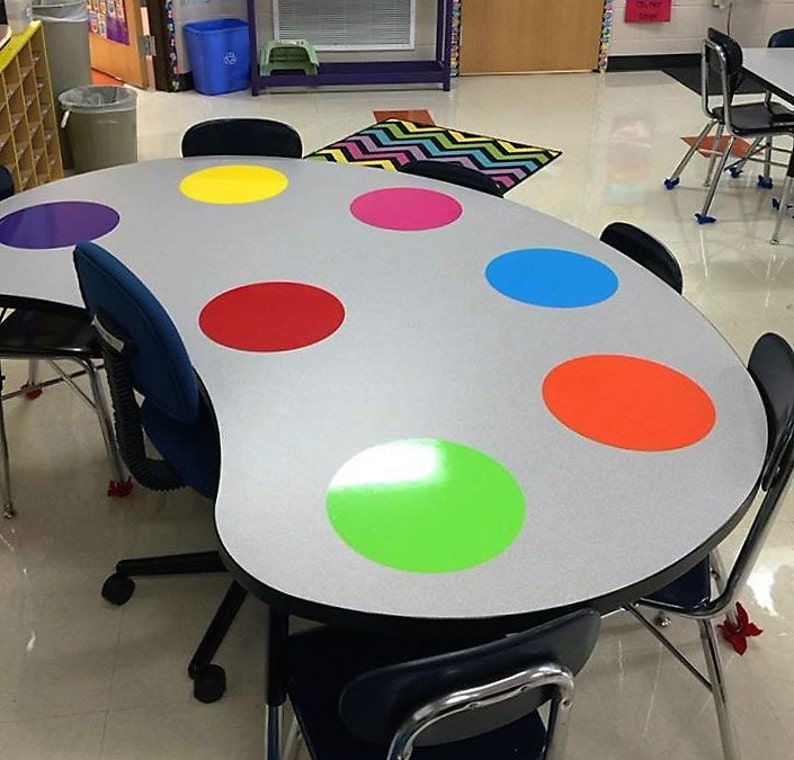 6 Vinyl Dry Erase Mats Vinyl Dry Erase Circles Custom Vinyl Etsy