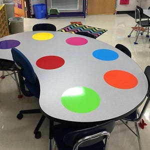 8 Vinyl Dry Erase Mats, Vinyl Dry Erase Circles, Custom Vinyl, Classroom Aide, Classroom Group Activities, Learning Aide, Teachers Bild 2