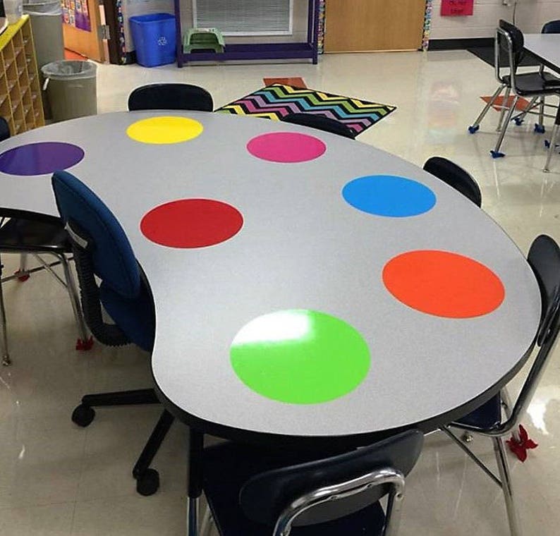 8 Vinyl Dry Erase Mats Vinyl Dry Erase Circles Custom Vinyl Etsy