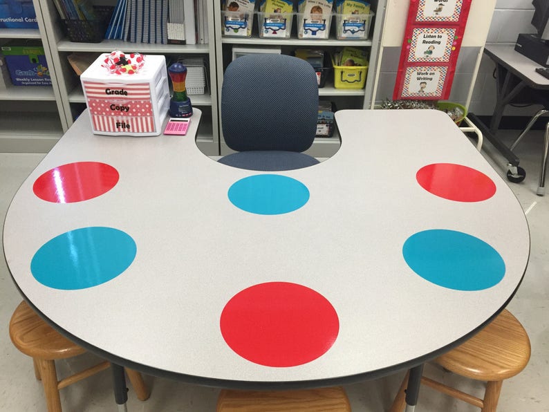 8 Vinyl Dry Erase Mats, Vinyl Dry Erase Circles, Custom Vinyl, Classroom Aide, Classroom Group Activities, Learning Aide, Teachers Bild 3