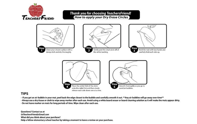 8 Vinyl Dry Erase Mats, Vinyl Dry Erase Circles, Custom Vinyl, Classroom Aide, Classroom Group Activities, Learning Aide, Teachers image 5
