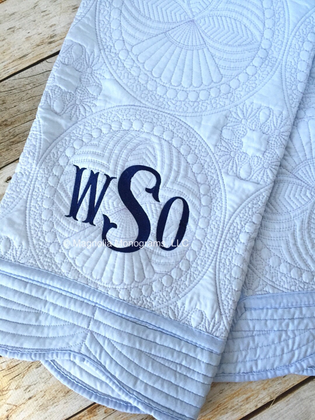 Quilted Monogram Monogram Baby Quilt, Baby Quilt, Monogram Baby Blanket, Monogrammed ...