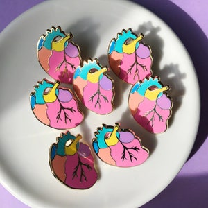 Anatomical Heart Enamel Pin Mexican Corazon Heart - Etsy
