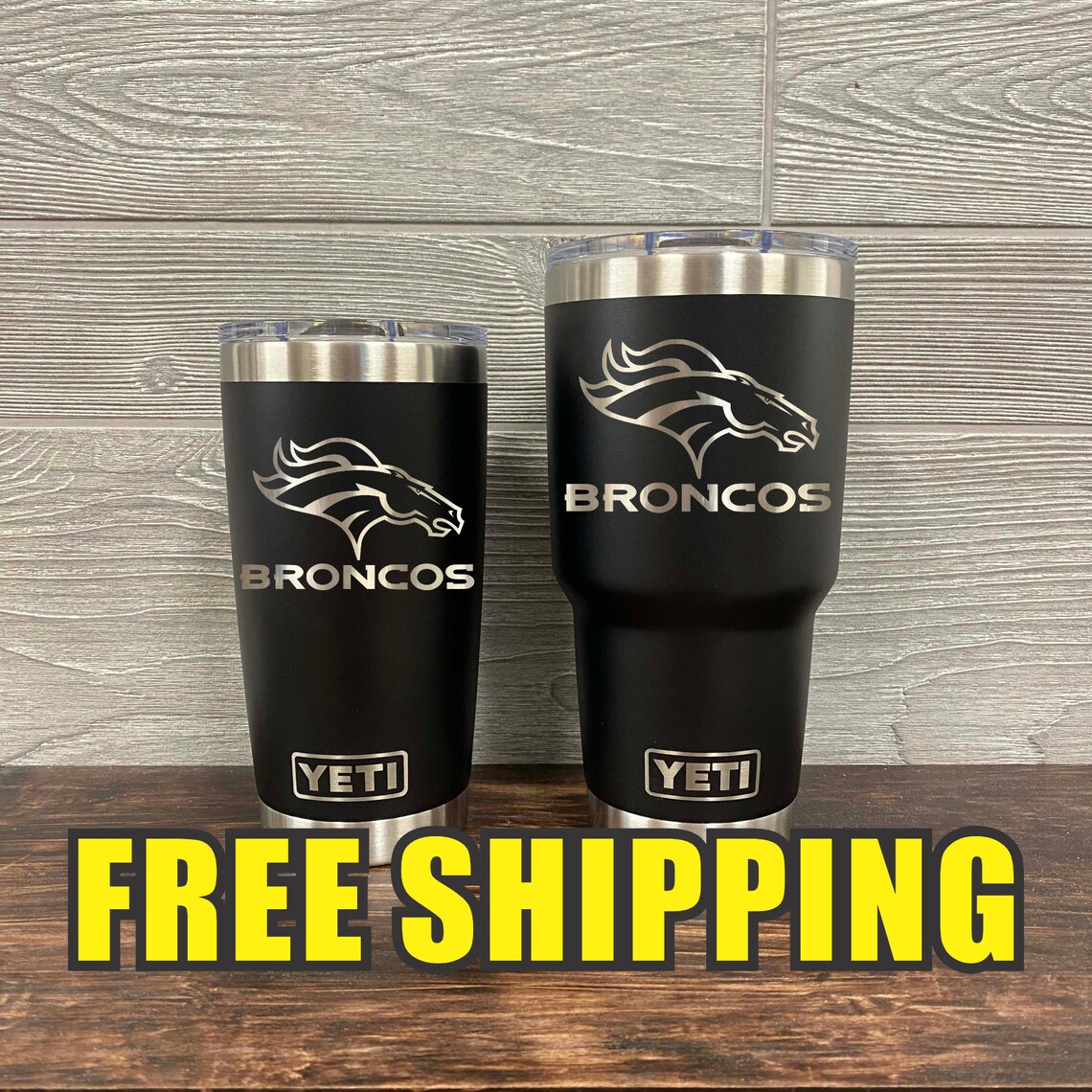 Denver Broncos Personalized Custom Engraved Tumbler cup