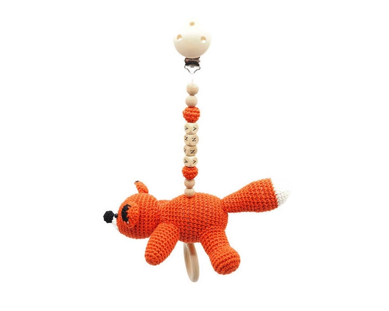 CROCHET PATTERN fox stroller toy