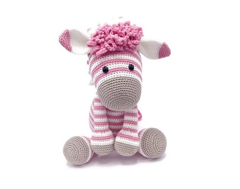 CROCHET PATTERN Zoe zebra & donkey Alex image 1