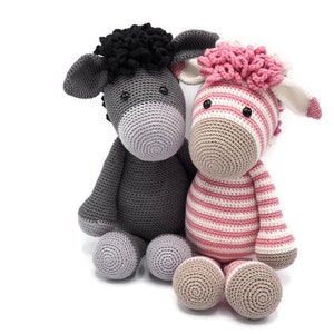 CROCHET PATTERN Zoe zebra & donkey Alex image 4