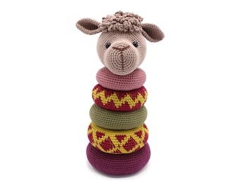 CROCHET PATTERN Stacking toy Alpaca