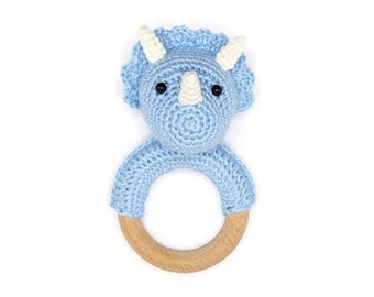 CROCHET PATTERN rattle Triceratops