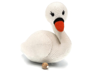 CROCHET PATTERN Swan Zarah Musical Stuffed Animal