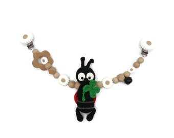 CROCHET PATTERN ladybug stroller toy