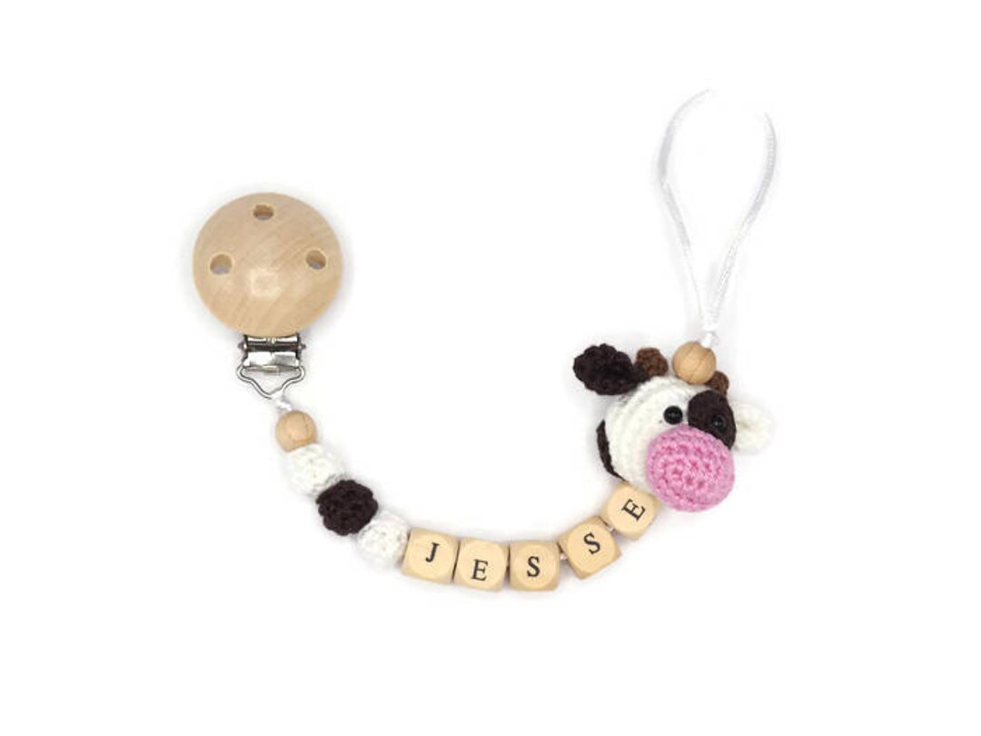 CROCHET PATTERN Pacifier Clip Cow - Etsy