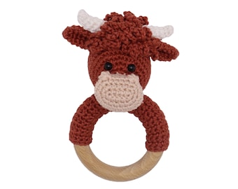 CROCHET PATTERN rattle Highland Cow
