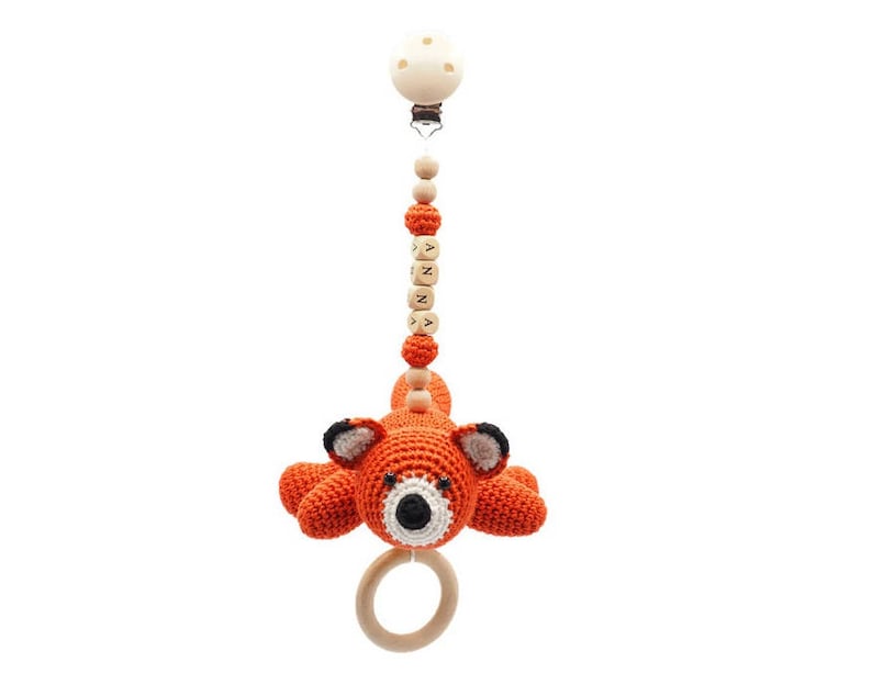 CROCHET PATTERN fox stroller toy