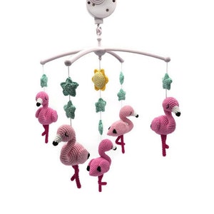 CROCHET PATTERN baby mobile flamingos