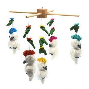 CROCHET PATTERN baby mobile cockatoos