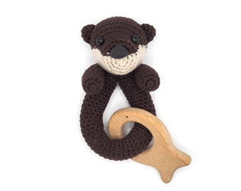 CROCHET PATTERN rattle otter