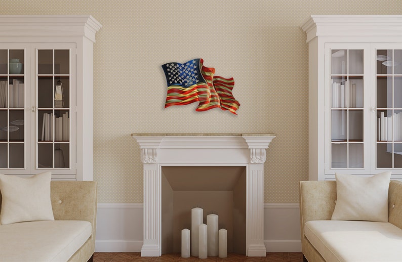 Metal Wall Decor American Flag Wall Art Etsy