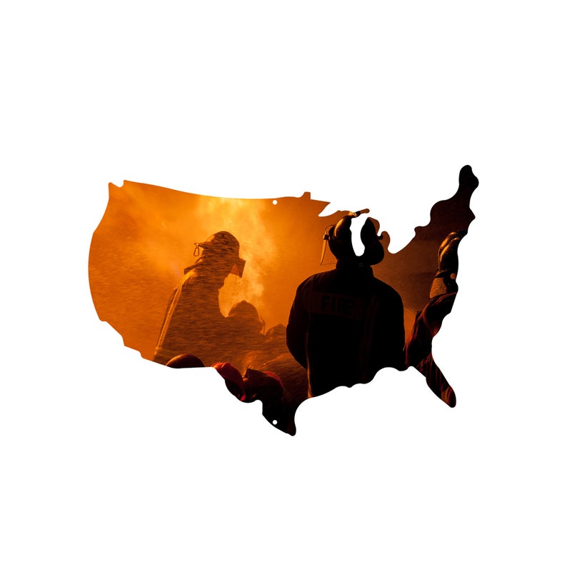 Metal Wall Art USA Shape Home Decor Etsy