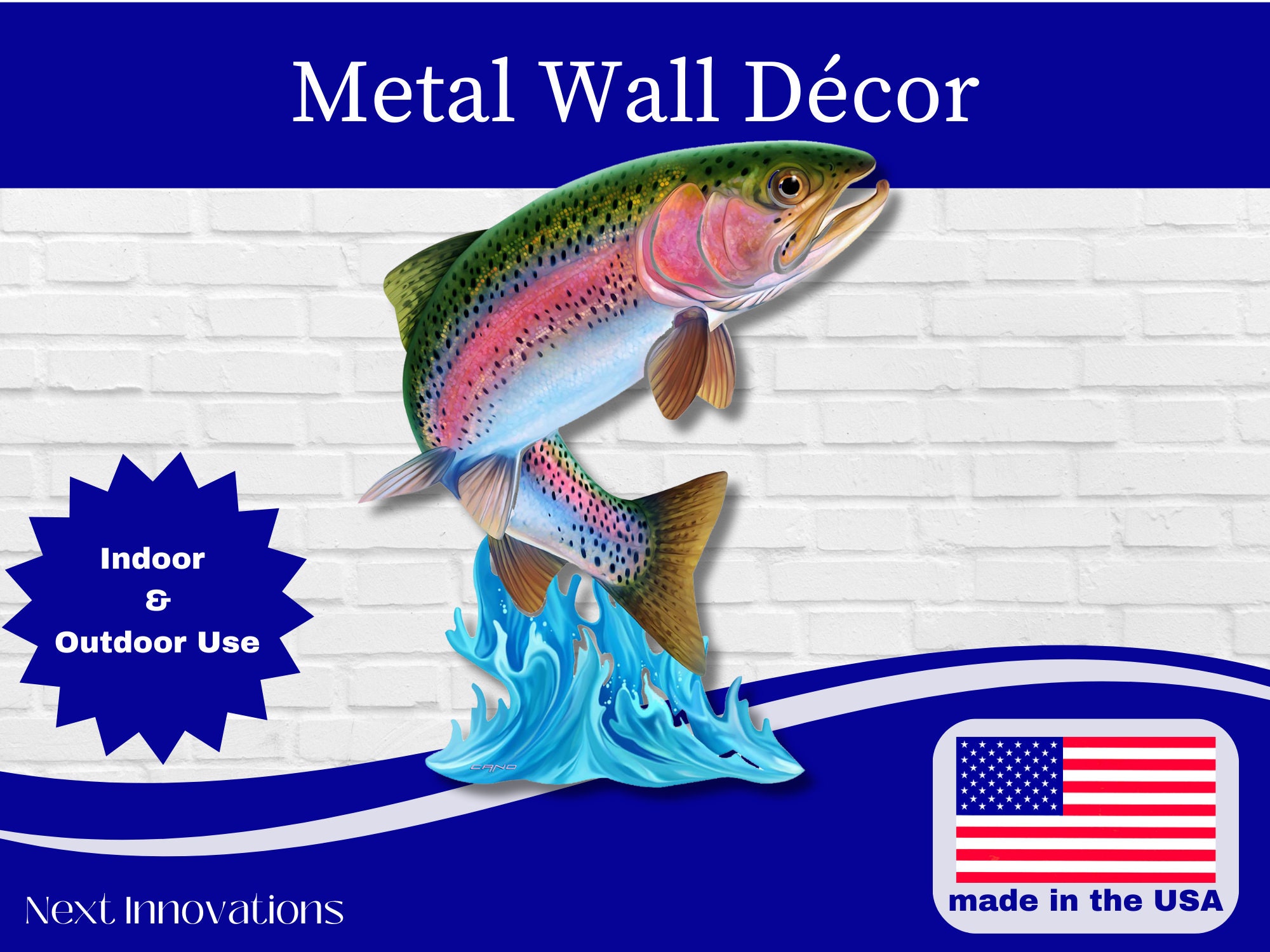 Metal Trout Wall Decor Metal Art for Wall & Outdoors -  Canada