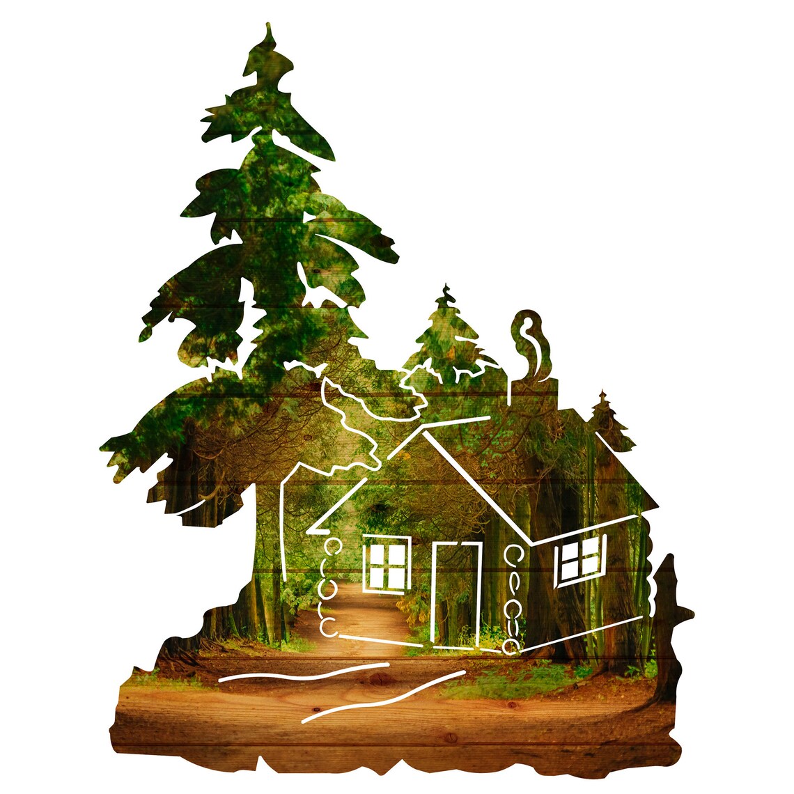 Metal Wall Art Cabin in the Woods Wall Decor Etsy