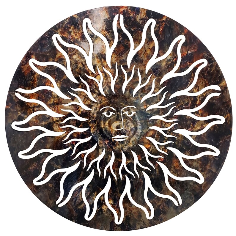 Metal Wall Art Sun Face Decor NEW COLORS Etsy