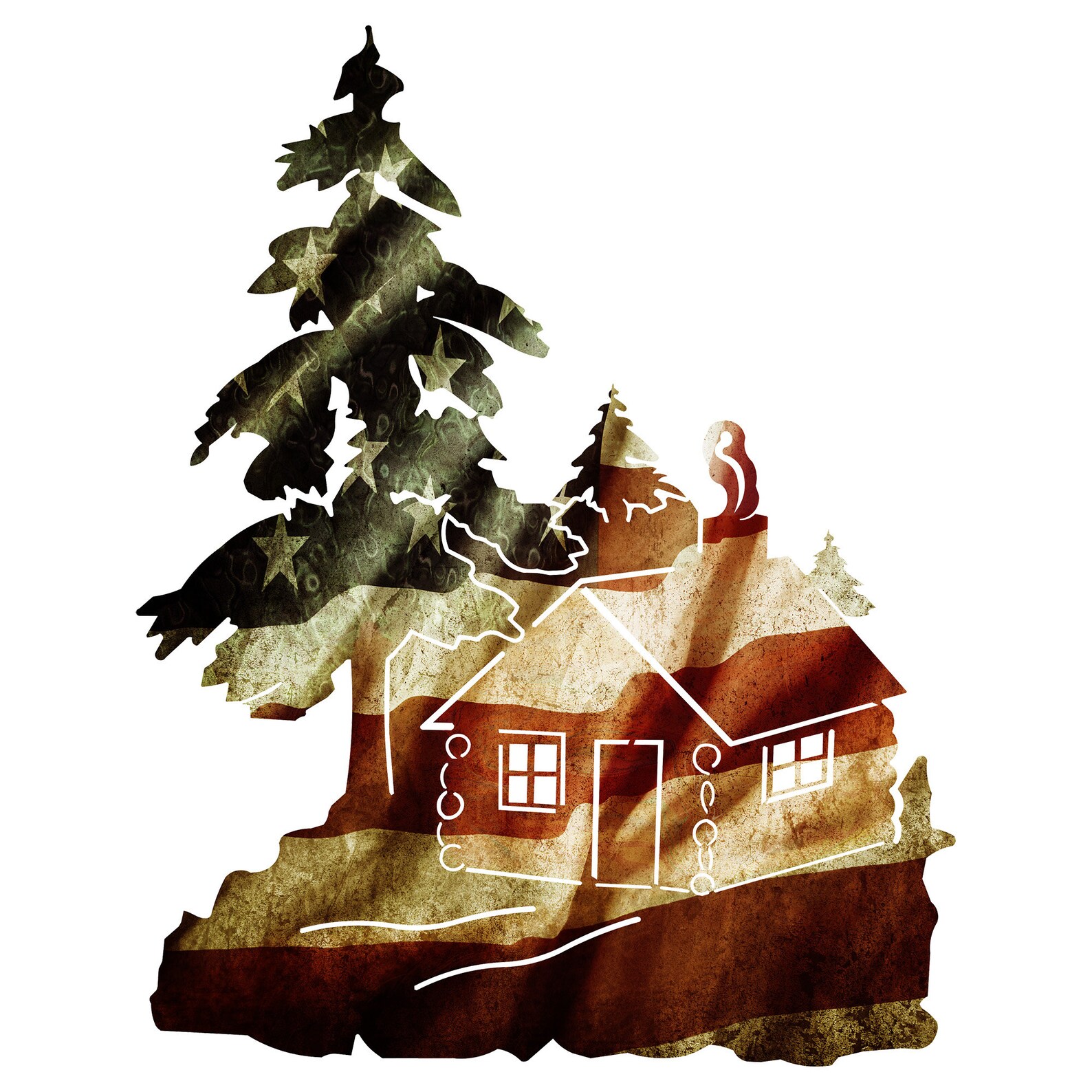 Metal Wall Art Cabin in the Woods Wall Decor Etsy