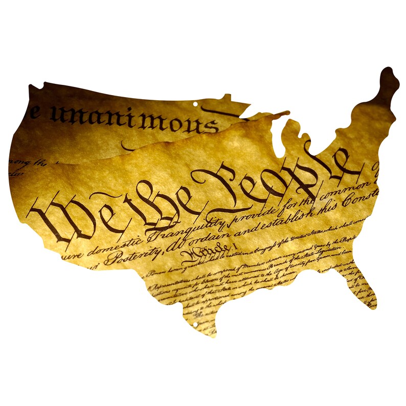 Metal Wall Art USA Shape Home Decor Etsy