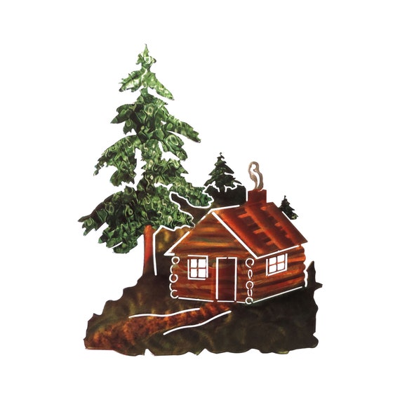 Metal Wall Art Cabin In The Woods Decor - Cabin Metal Wall Art Metal Wall Art Cabin In The Woods Decor - Cabin Metal Wall Art