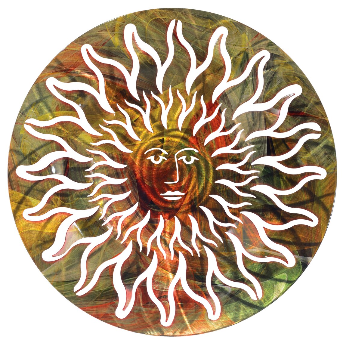 Metal Wall Art Sun Face Decor NEW COLORS Etsy