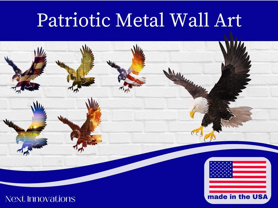 Patriotic Eagle Metal Wall Art Metal Art for House  Etsy Finland