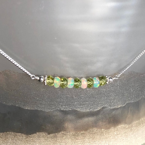 Peridot and hotsell opal necklace