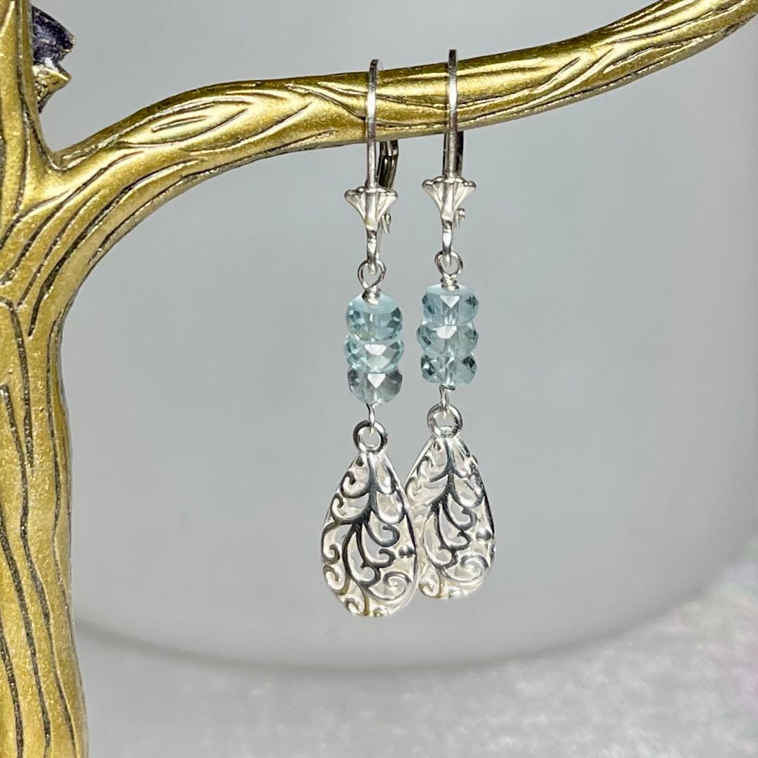 Charmsy Orecchini A Goccia Filigrana In Argento Sterling 925 – Foglie Leggere E Delicate, Grandezza 26 Mm, Regalo In Elegante Confezione
