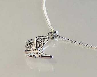 Sterling silver butterfly necklace, resurrection necklace, transformation necklac, rebirth jewelry, thyroid cancer, teen girl gift, daughter