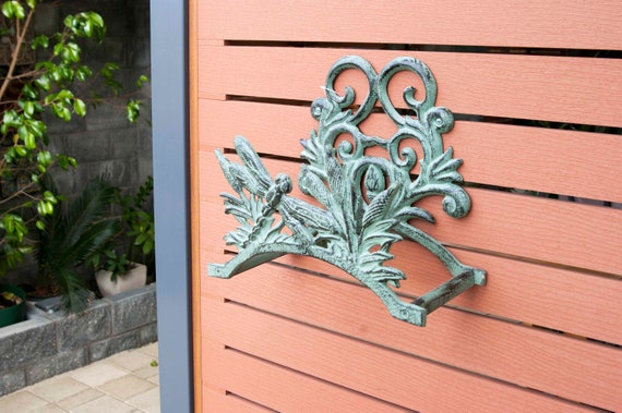 Hose Holder Cast Iron Dragonfly Mr Gecko Decorative Hose Reel Verdigris