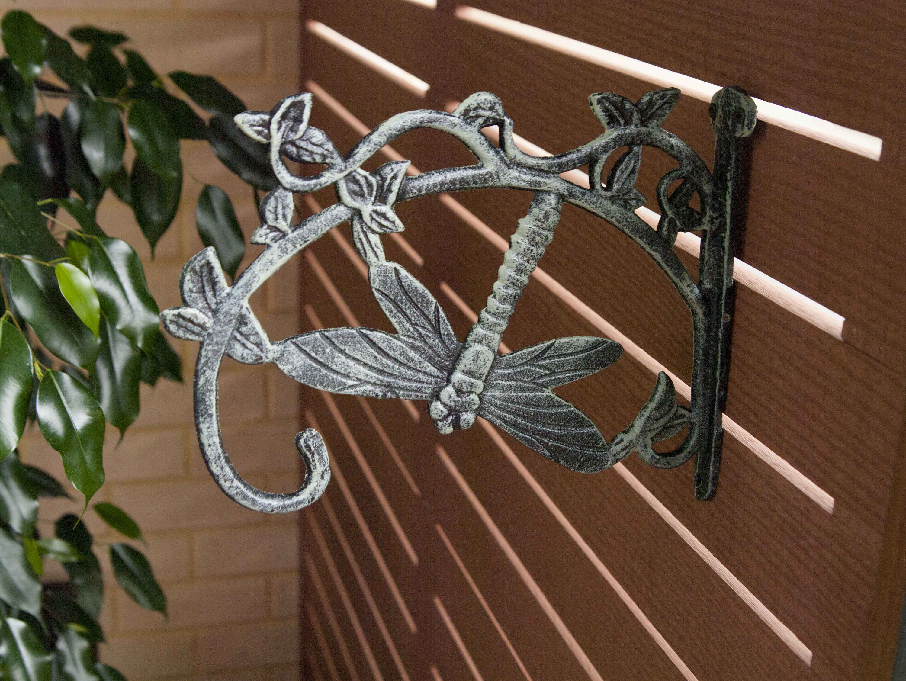 Cast Iron Dragonfly Bracket Hanger Basket Pot Lamp Hook Solid Etsy