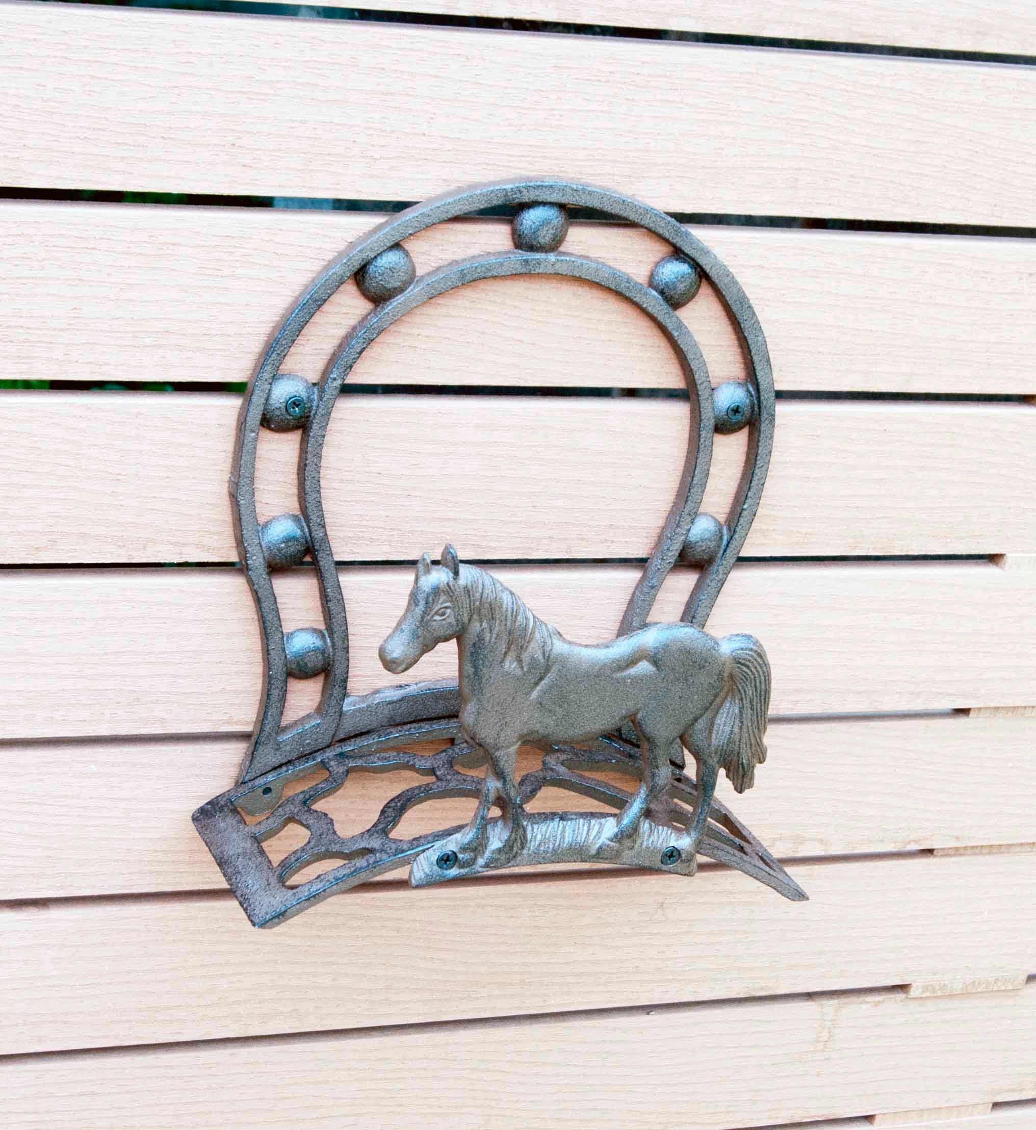 Hose Holder Cast Iron Horse Decorative Horseshoe Reel Hanger | Etsy