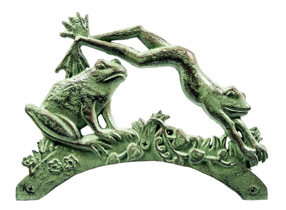 Hose Holder Cast Iron Frogs Mr Gecko Decorative Hose Reel Etsy