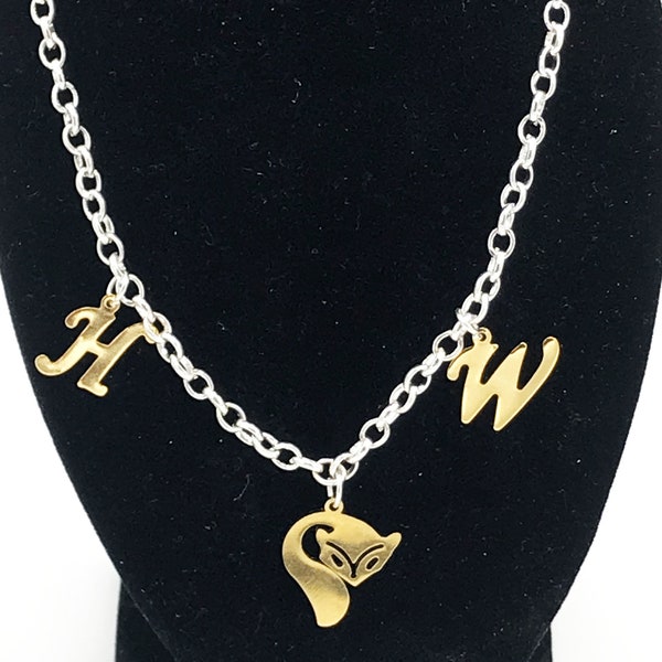 Hotwife Silver Anklet with Vixen Fox Charm - Threesome, Swinger,MFM, Hot Wife, QOS, Queen of Spades, BBC,  Charm Anklet HotWife Swinger