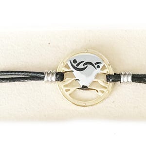 Beautiful Black Cord Swinger Anklet, VIXEN Hot Wife Anklet, Threesome Anklet, MFM FMF Anklet, Charm Anklet HotWife Swinger