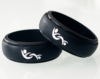 Silicone Swinger Rings, Swinger Symbol Black Ring