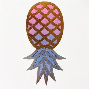 5 Upside Down Pineapple Metallic Tattoos, Bineapple Tattoo, Pride, Swinger Tattoo