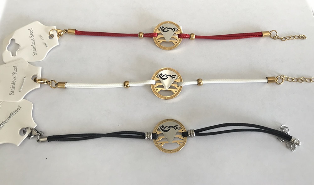 Bracelet de cheville symbole 1 femme 2 hommes bijou échangiste libertin