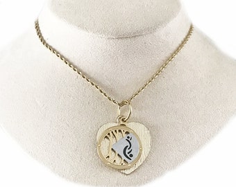 Gorgeous Gold Chain Necklace with Lifestyle Pendant and Heart Charm