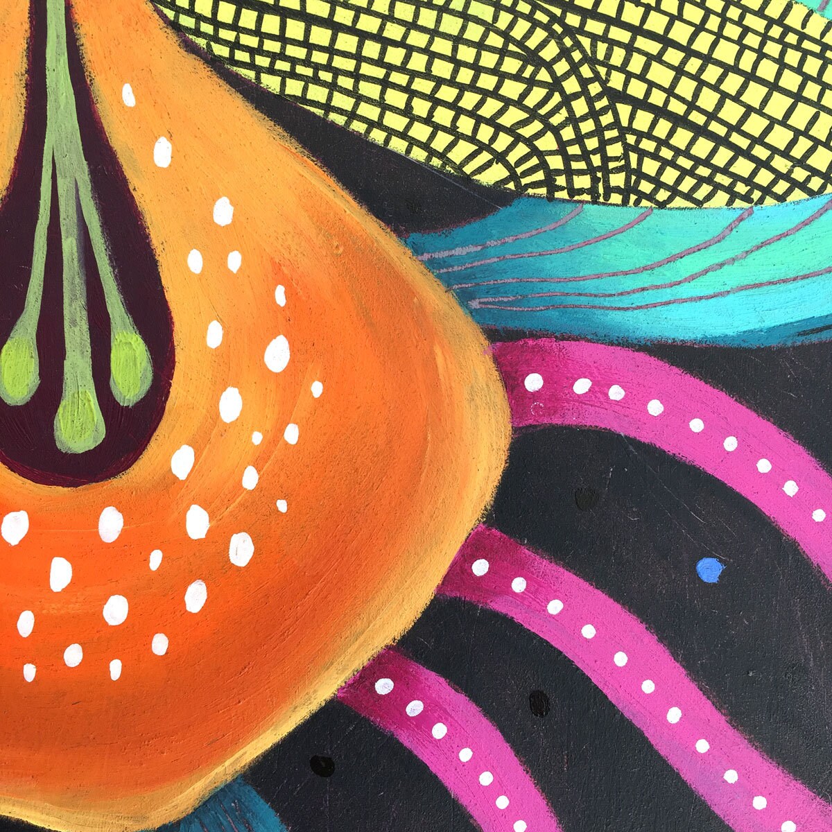 Whimsical Painting Quirky Art Original Oil Nature Inspired Etsy