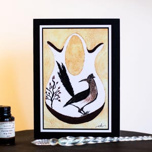 Il biglietto di auguri personalizzato Road Runner Wedding Pot 5x7 è stampato da un'opera d'arte originale dell'artista EK che dipinge con acquerelli fatti a mano