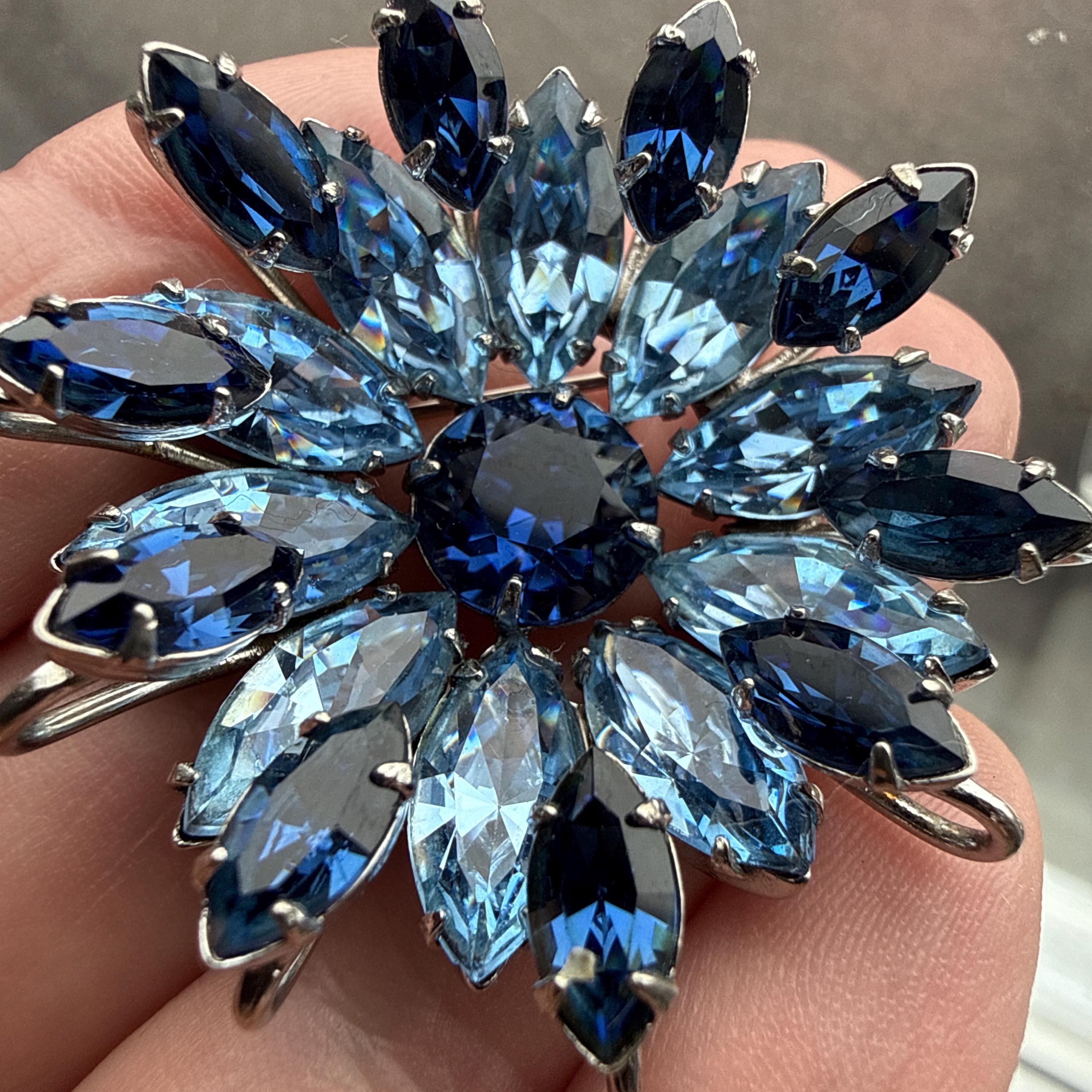 Swarovski Flower Brooch - Etsy Canada